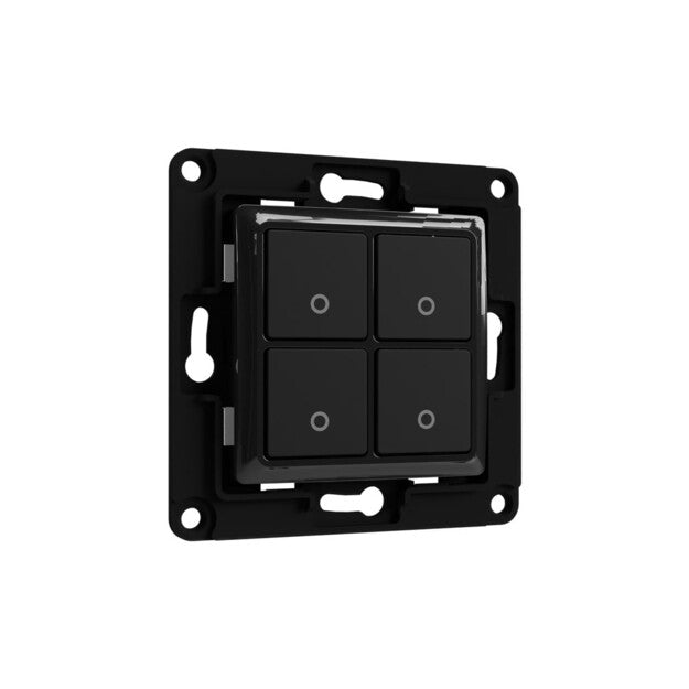 SHELLY Wall Switch 4 Spínač, černý SHELLY Wall Switch 4 Spínač, černý